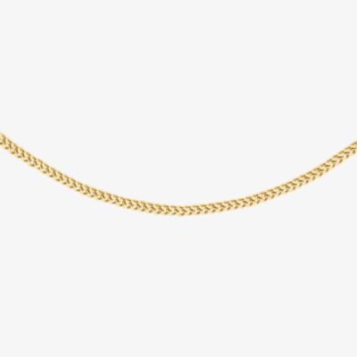 Sterling Silver Yellow Gold Panza Curb Chain Necklace 8.91.0153