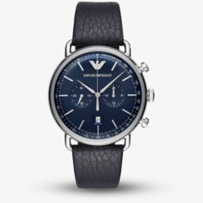 Emporio Armani Mens Chronograph Strap Watch AR11105
