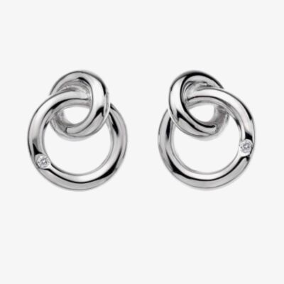 Hot Diamonds Eternity Silver Diamond Circles Stud Earrings DE308