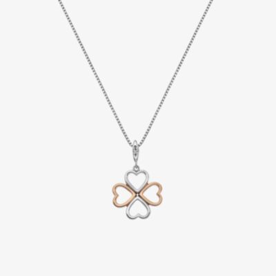 Hot Diamonds Silver & Rose Gold Plated Lucky in Love Pendant  DP769