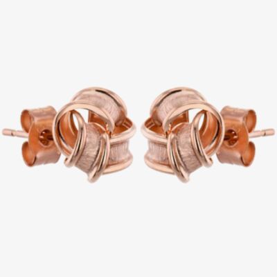 9ct Rose Gold Knot Stud Earrings E39-5009-R