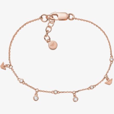 Emporio Armani Sentimental Rose Gold Tone Cubic Zirconia Bracelet EG3501221