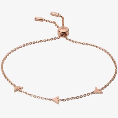 Emporio Armani Ladies Tiny Shiny Logo Rose Gold Tone Bracelet EG3504221