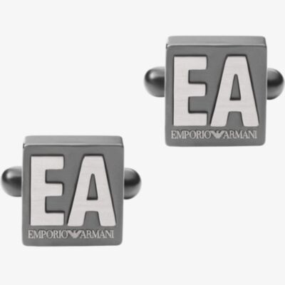 Emporio Armani Mens New Logo Stainless Steel Cufflinks EGS2756060