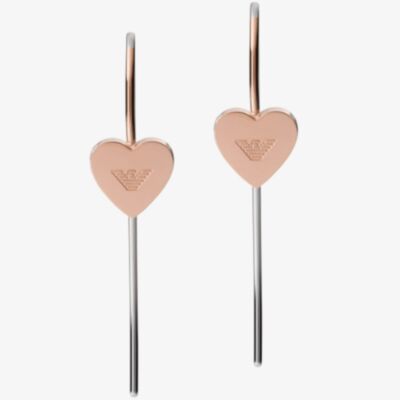 Emporio Armani Sentimental Two Tone Stainless Steel Dropper Earrings EGS2826221