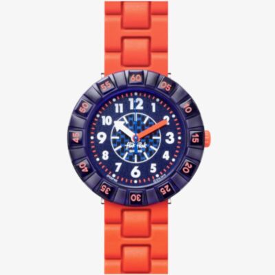 Flik Flak Childrens City of Life Orangebrick Watch FCSP103