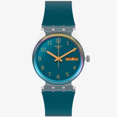Swatch Mens Blue Away Watch SO28K700