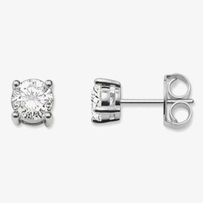 THOMAS SABO Silver Small Round White Cubic Zirconia Studs H1739-051-14