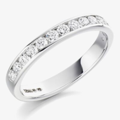 Platinum 0.50ct Diamond Half-Eternity Ring HET1310 PLAT