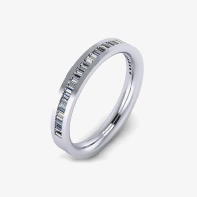 Platinum 0.40ct Baguette-Cut Diamond Eternity Ring (M) HET2204