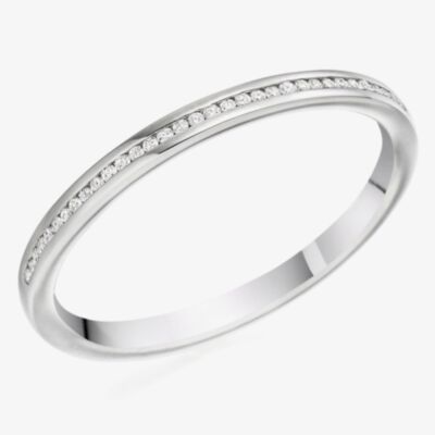 Platinum 0.07ct Diamond Half-Eternity Ring HET8971 PLAT