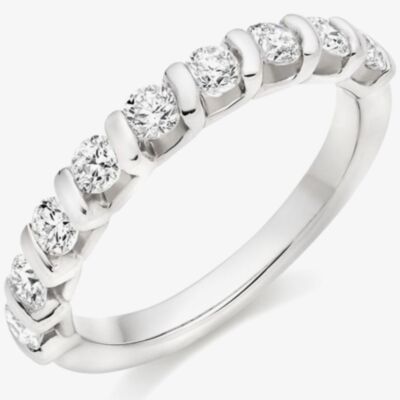 Platinum Bar-Set Diamond Eternity Ring (M) HET9352