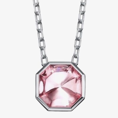 Baccarat L-Illustre Small Pink Crystal Necklace 2611926