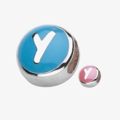 Kit Heath Kids Silver Pink and Blue Enamel Y Bead 7950MEY