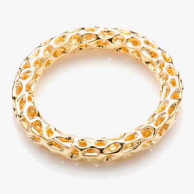 Rachel Galley Allegro Gold Plated Lattice Ring A301YGMD 