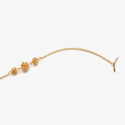 Rachel Galley Gold Plated Triple Ball Bracelet G203YG