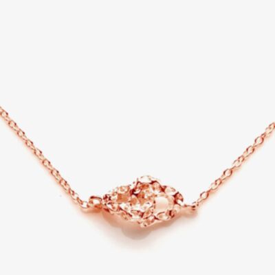 Rachel Galley Rose Gold Plated Double Love Heart Necklace H103RG 
