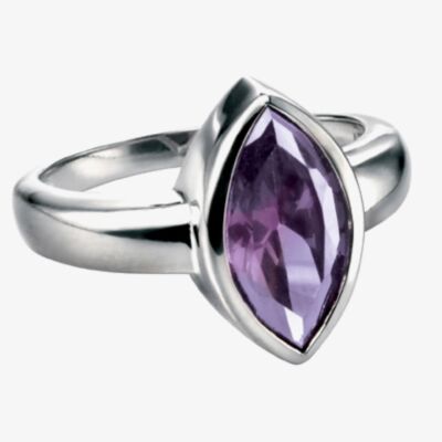 Fiorelli Silver Marquise Purple Cubic Zirconia Ring R3084M