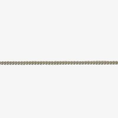 9ct White Gold 20inch Filed Curb Necklace W12FC20