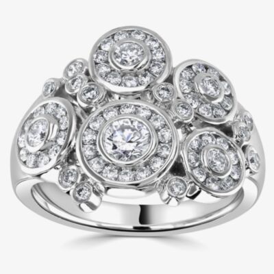 18ct White Gold Dew Drop 1.12ct Diamond Ring (N) LG204/RA (N)
