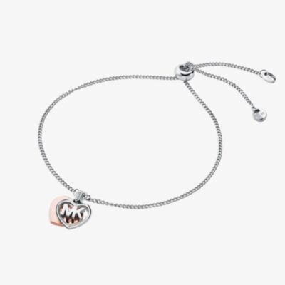 Michael Kors Stainless Steel Two Colour Double Heart Adjustable Bracelet MKC1294AN931