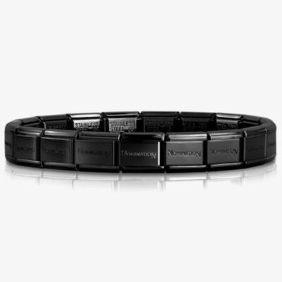 Nomination CLASSIC Stainless Steel Link Black Shiny Base Bracelet 030001/SI/002
