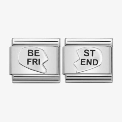 Nomination CLASSIC Silvershine Best Friend Heart Bundle 33010/42+330101/43