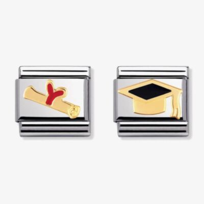 Nomination CLASSIC Gold Graduation Celebration Charm Set NOM-BND-102