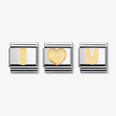 Nomination CLASSIC Gold I Love U Charm Set NCB011