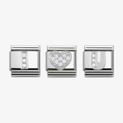 Nomination CLASSIC Silvershine I Love You Charm Set NCB010