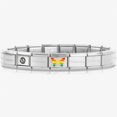 Nomination CLASSIC Composable Gold Rainbow Butterfly Bracelet 030000 + 030272/55