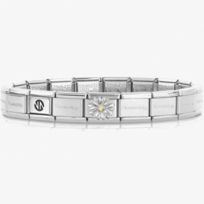 Nomination CLASSIC Composable Silver Cubic Zirconia Daisy Bracelet 030000 + 330311/13