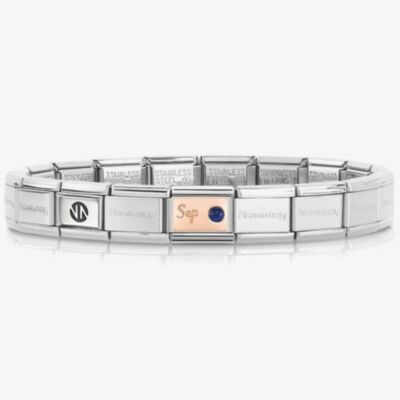 Nomination CLASSIC Rose Gold & Silver September Sapphire Bracelet 430508/09