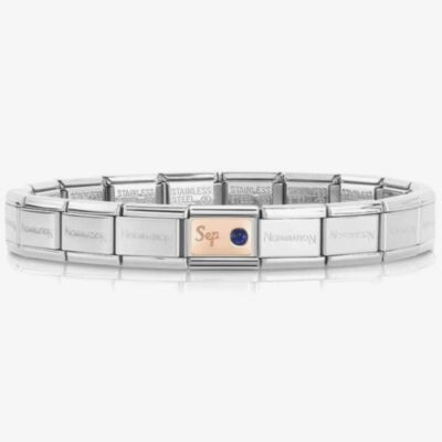 Nomination CLASSIC Rose Gold & Silver September Sapphire Bracelet 430508/09