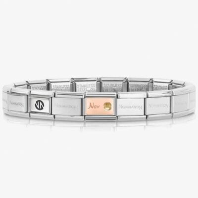 Nomination CLASSIC Rose Gold & Silver November Citrine Bracelet 430508/11