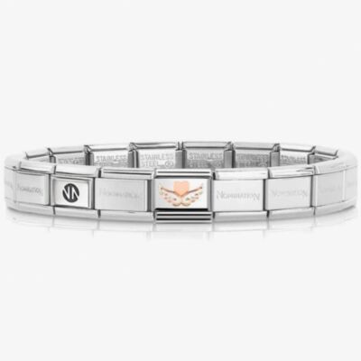 Nomination CLASSIC Rose Gold Symbols Heart With Wings Bracelet 430104/01