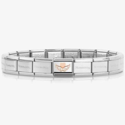 Nomination CLASSIC Rose Gold Symbols Heart With Wings Bracelet 430104/01