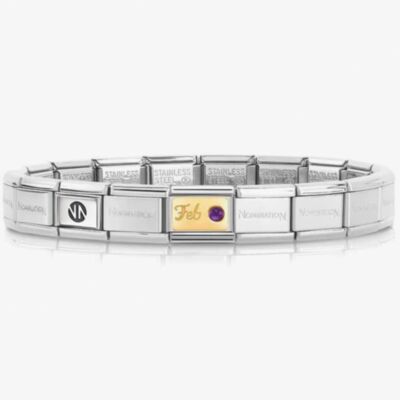 Nomination CLASSIC Composable February Amethyst Bracelet 030519/02