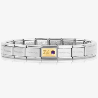 Nomination CLASSIC Composable February Amethyst Bracelet 030519/02
