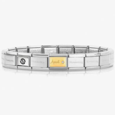 Nomination CLASSIC Composable April Clear Stone Bracelet 030519/04