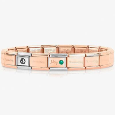 Nomination CLASSIC Rose Gold May Emerald Bracelet 430508/05