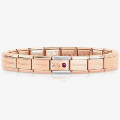 Nomination CLASSIC Rose Gold July Ruby Bracelet 430508/07