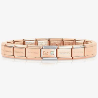 Nomination CLASSIC Rose Gold October White Opal Bracelet 430508/10