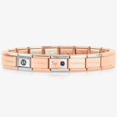 Nomination CLASSIC Rose Gold September Sapphire Bracelet 430508/09