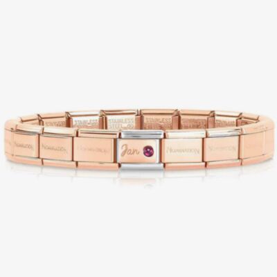 Nomination CLASSIC Rose Gold January Garnet Bracelet 430508/01