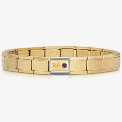 Nomination CLASSIC Composable February Amethyst Bracelet 430508/07