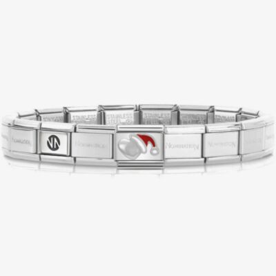 Nomination CLASSIC Christmas Heart and Santa Hat Charm Bracelet 330204/05 & 530300 SI