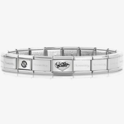 Nomination CLASSIC Silver My Family Sister Charm Bracelet 330101/11 & 530300 SI
