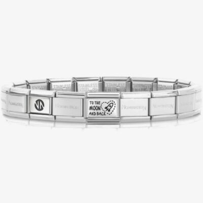 Nomination CLASSIC Silver To The Moon and Back Charm Bracelet 330111/39 & 530300 SI
