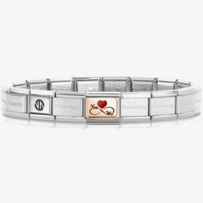 Nomination CLASSIC Rose Gold You Me Infinity Charm Bracelet 530300 SI & 430204/08